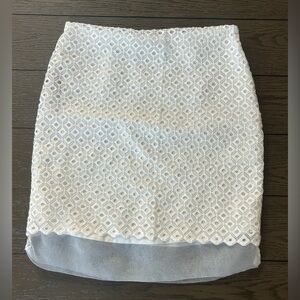 Vince Camuto Women’s White Lace Pencil Skirt Size 0